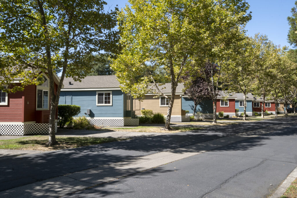 RiverPointe colorful cottages